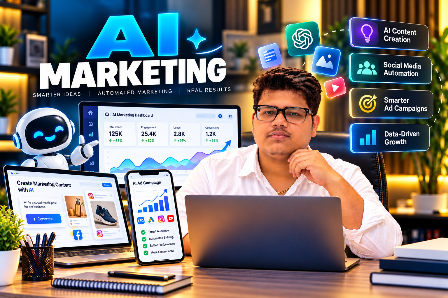 AI Marketing Dashboard and Automation by Digital Bebsha